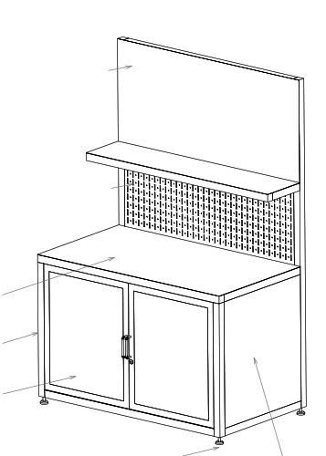 Gia công bàn thao tác công nghiệp theo yêu cầu